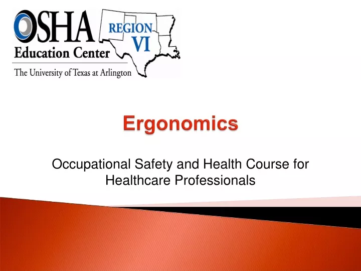 occupational safety and health course for healthcare professionals