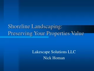 Shoreline Landscaping: Preserving Your Properties Value