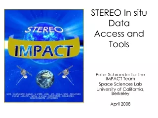 STEREO In situ Data Access and Tools