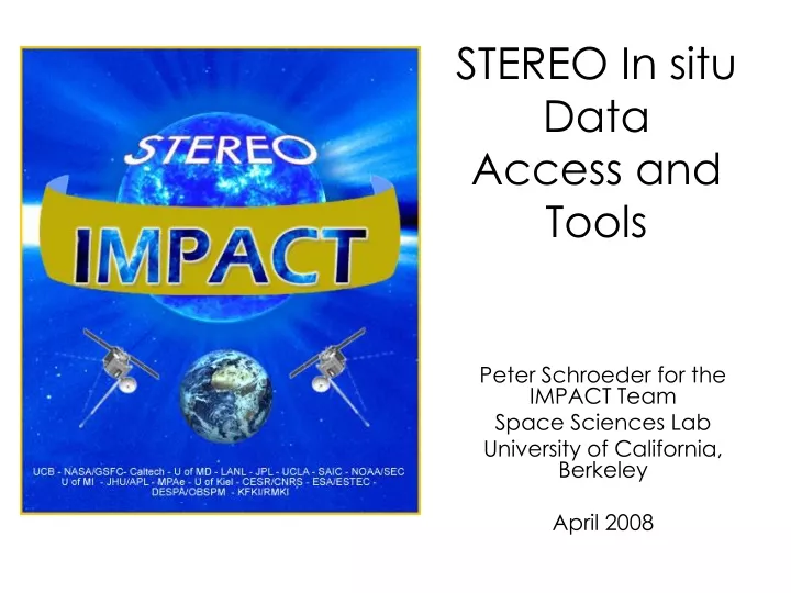 stereo in situ data access and tools