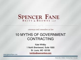 10 MYTHS OF GOVERNMENT CONTRACTING