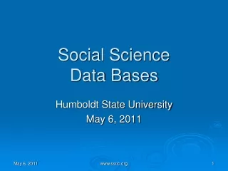 Social Science Data Bases