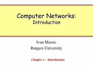 Computer Networks: Introduction