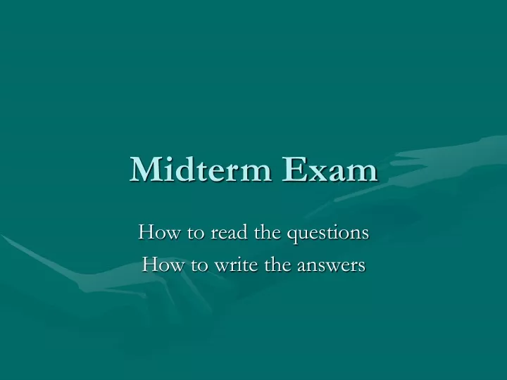 midterm exam