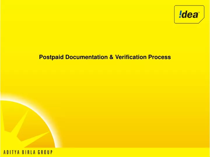 postpaid documentation verification process