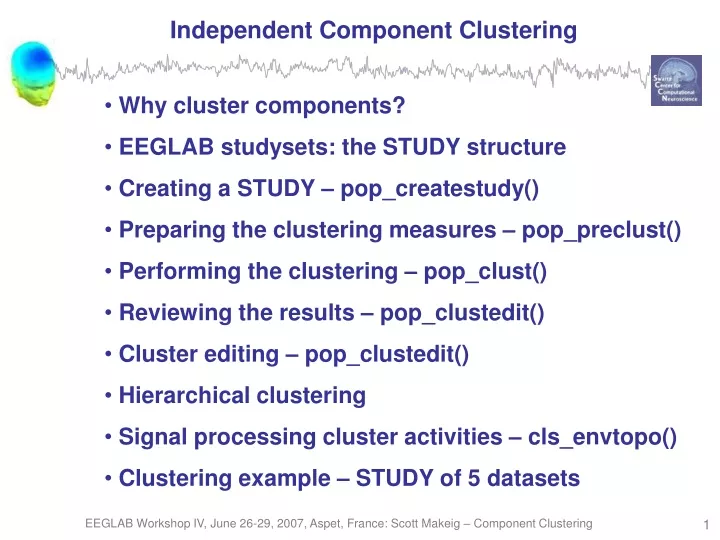 independent component clustering