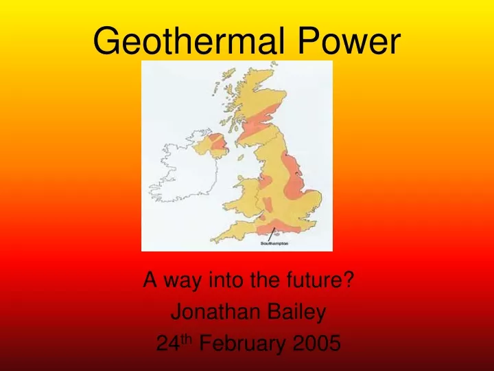 geothermal power