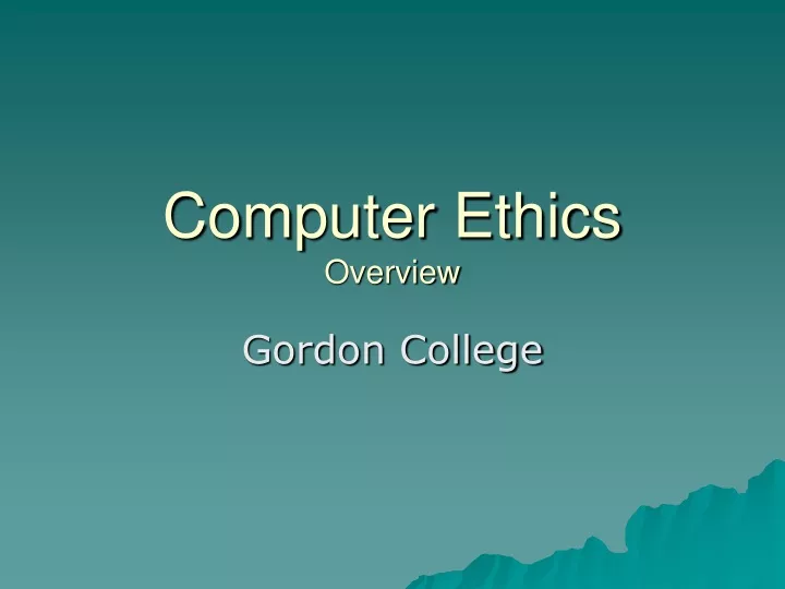 computer ethics overview