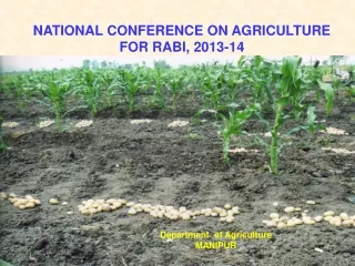 NATIONAL CONFERENCE ON AGRICULTURE  FOR RABI, 2013-14