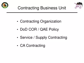 Contracting Business Unit