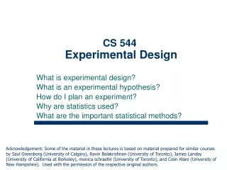 CS 544 Experimental Design