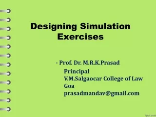 Designing Simulation Exercises