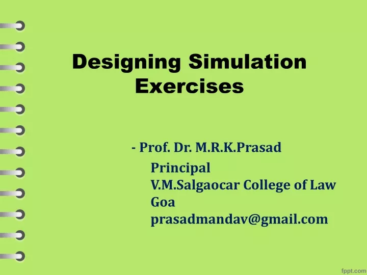 designing simulation exercises
