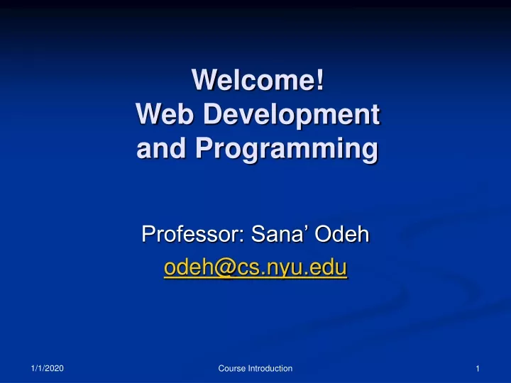 welcome web development and programming