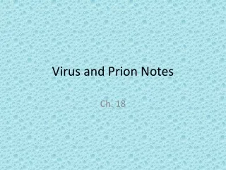 Virus and Prion Notes