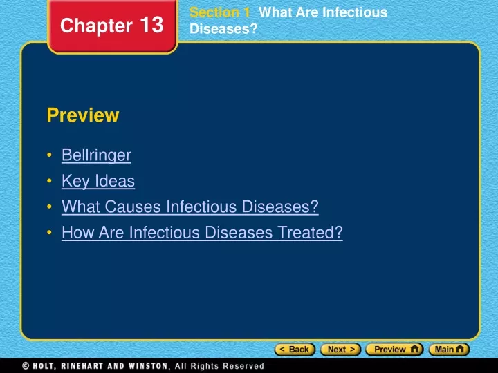 section 1 what are infectious diseases