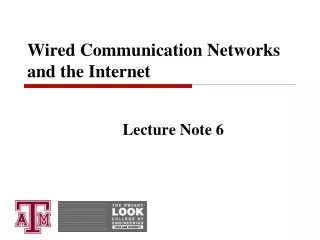 Wired Communication Networks and the Internet