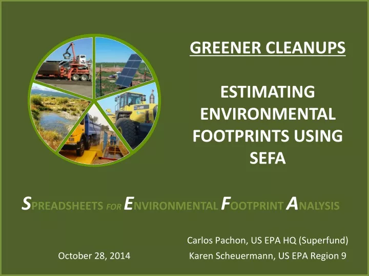 greener cleanups estimating environmental