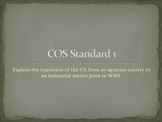 COS Standard 1