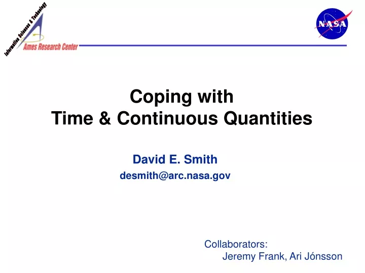 coping with time continuous quantities