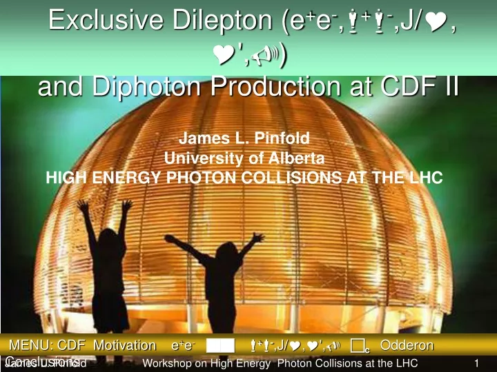 exclusive dilepton e e m m j y y and diphoton