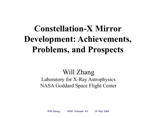 Constellation-X Mirror Development: Achievements, Problems, and Prospects