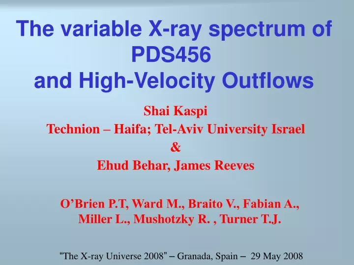 the variable x ray spectrum of pds456 and high velocity outflows