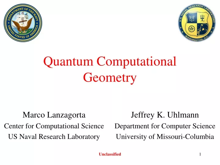 quantum computational geometry