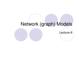 Network (graph) Models