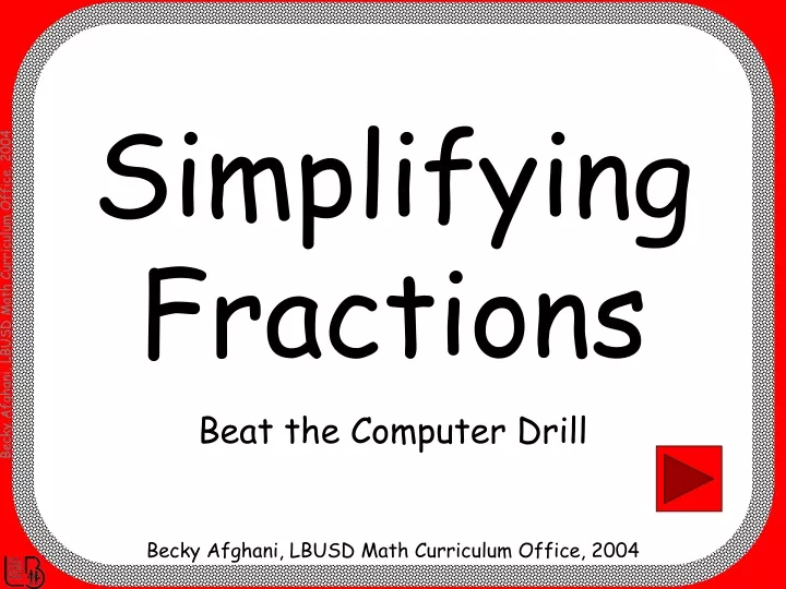 simplifying fractions