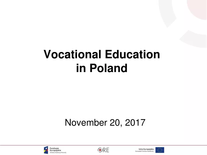 vocational education in poland