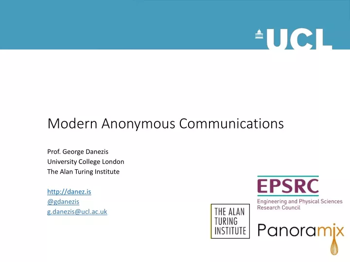 modern anonymous communications