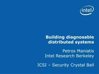 building diagnosable distributed systems