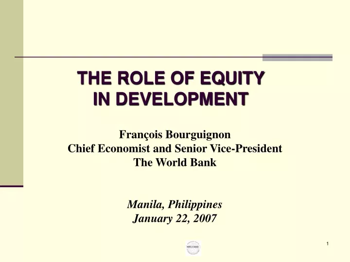 the role of equity in development