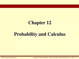 Chapter 12 Probability and Calculus