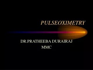 PULSEOXIMETRY