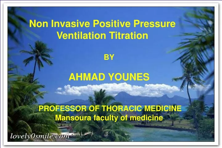 non invasive positive pressure ventilation