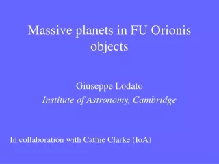 Massive planets in FU Orionis objects