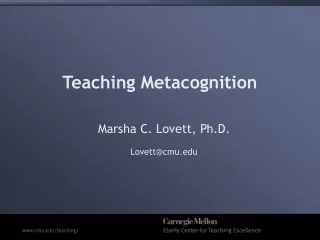 Teaching Metacognition