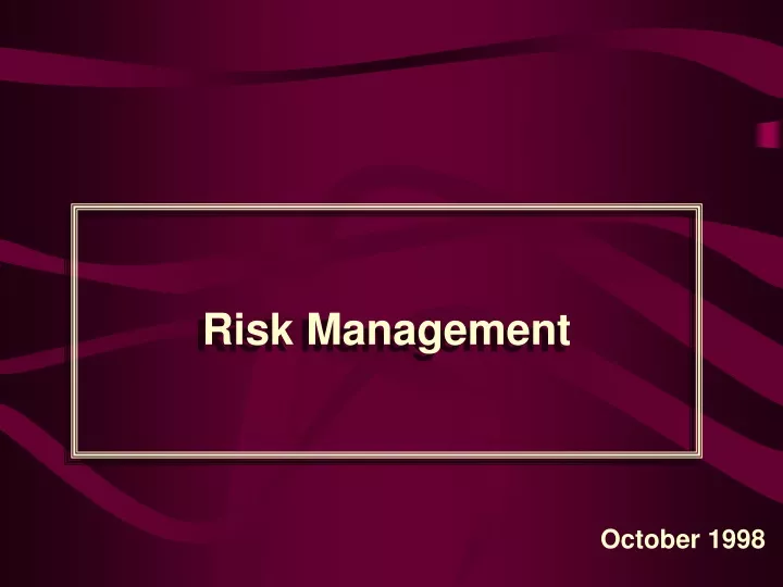 risk management