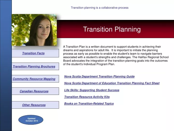 transition planning is a collaborative process