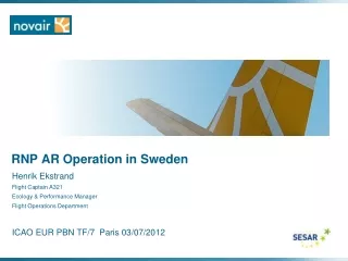 RNP AR Operation in Sweden