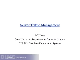 Server Traffic Management