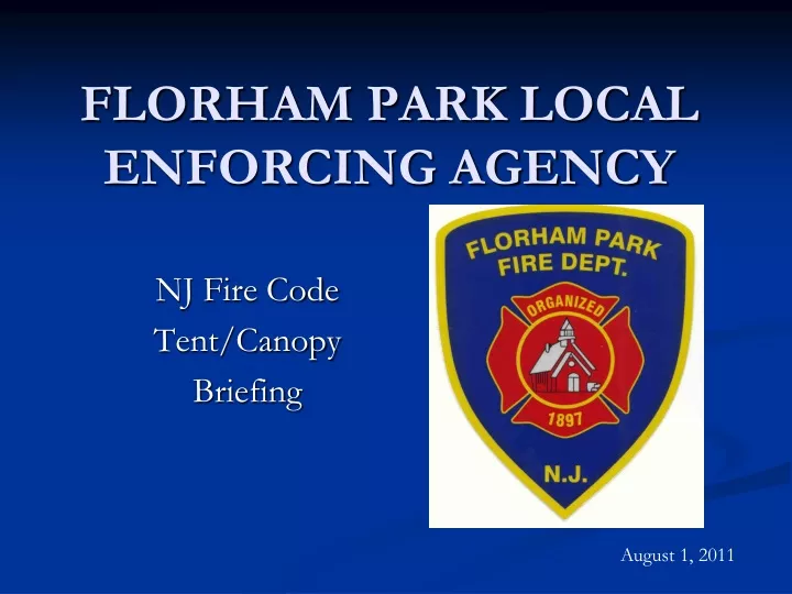 florham park local enforcing agency