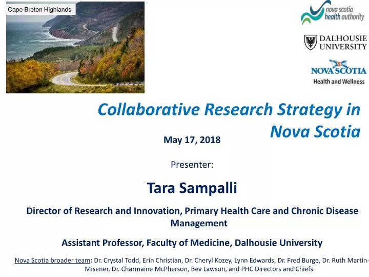 collaborative research strategy in nova scotia