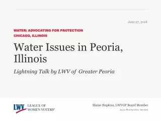 Water Issues in Peoria, Illinois
