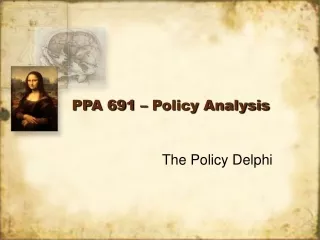 PPA 691 – Policy Analysis
