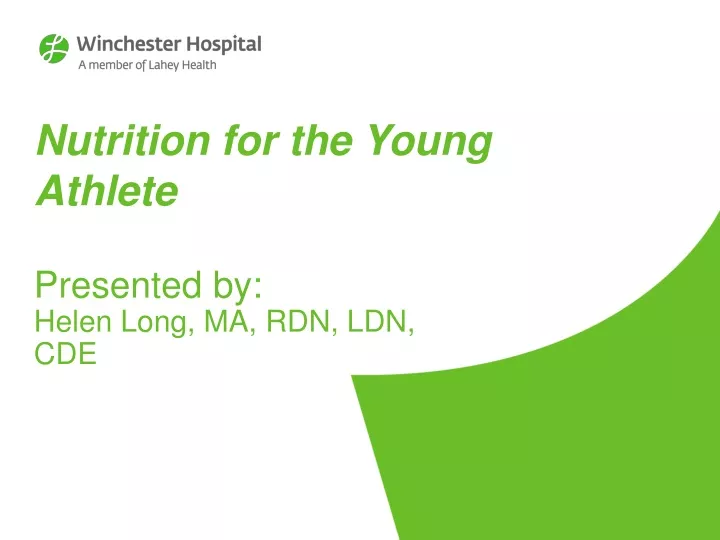 nutrition for the young athlete
