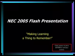 NEC 2005 Flash Presentation