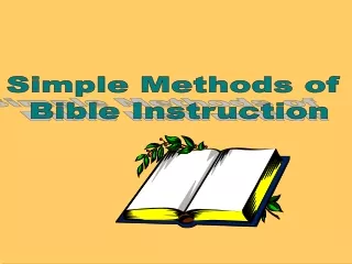 Simple Methods of  Bible Instruction